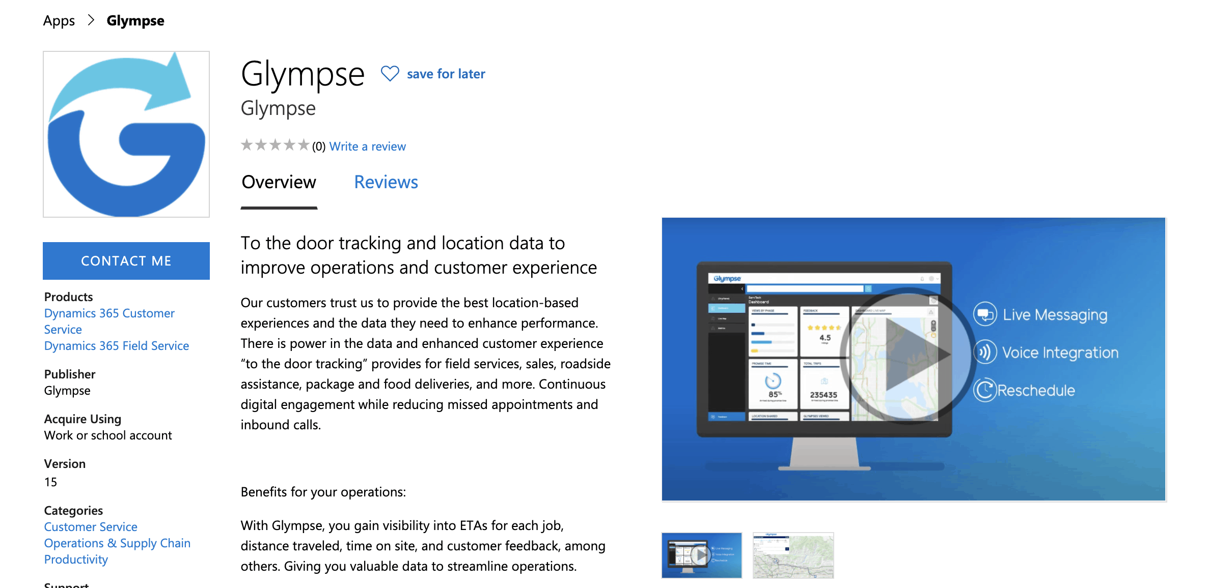 Glympse is on Microsoft Appsource