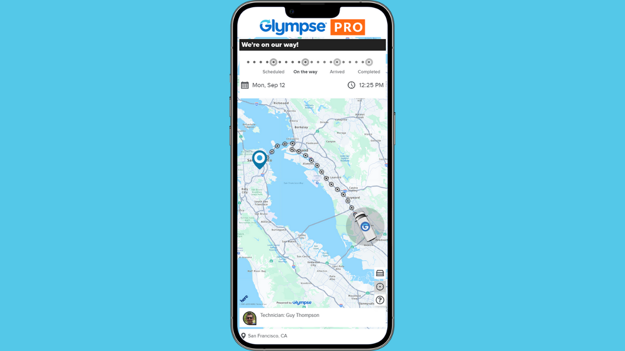 Glympse PRO GPS tracking on iPhone
