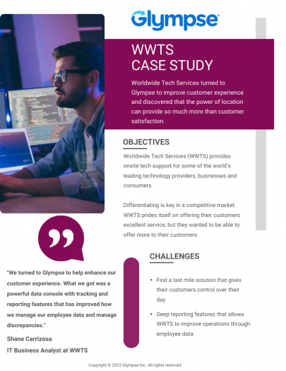Glympse Case Study Worldwide TechServices